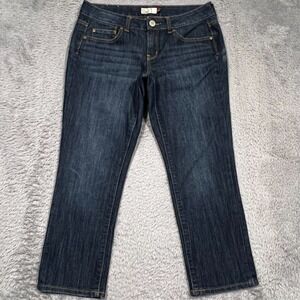 So Cropped Jeans Blue Denim 5-Pocket Stretch Women's Junior's 11 32x24